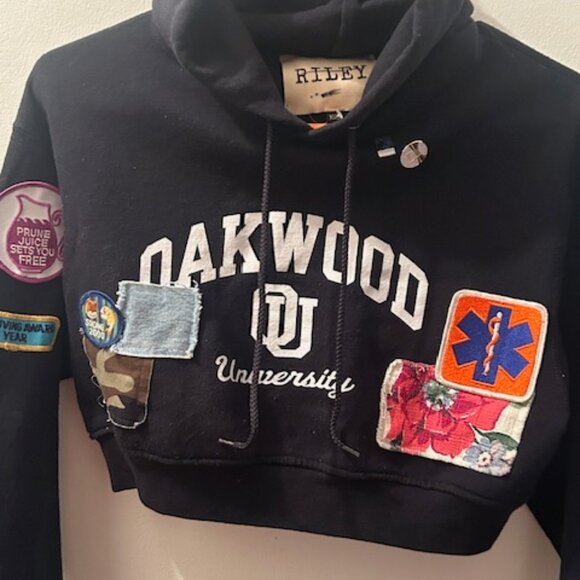Riley 1880 All Patched Up College Showgirl Oakwood Special Edition Hoodie NEW XS - Picture 8 of 15